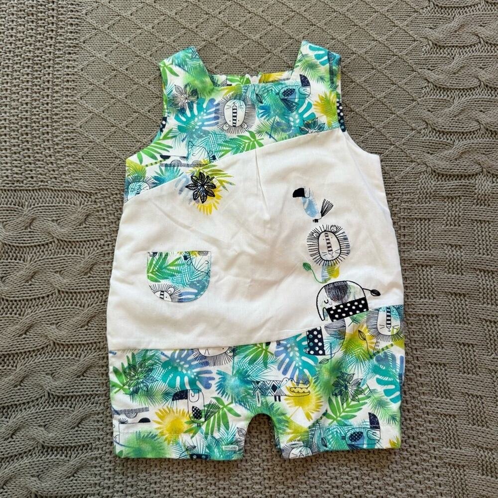 Sarah Louise England Safari Theme Tank Romper ~ 3M